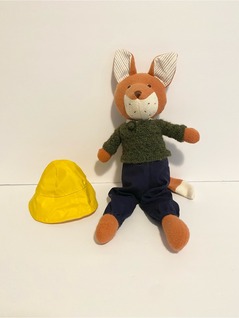 Hazel Village Owen Fox Plush Organic Stuffed Animal Outfit + Hat Lovey Baby Toy